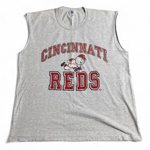 Vintage 90s Cincinnati Reds Muscle Shirt Tank Top Adult Size XL MLB Big Logo